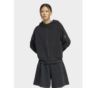 Womens adidas Felpa Soft Lux Con Cappuccio E Zip Integrale - Nero, nero 2XL