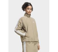 Womens adidas Iconica Giacca Da Allenamento In Tessuto Con 3 Strisce - Beige, beige 2XS