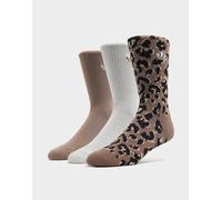 Womens adidas Originals 3-Pack Mid-Cut Crew Socks - Marrone, marrone 2-3.5UK