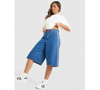 Womens adidas Originals Jorts Denim 3 Stripes - Blu, blu 10