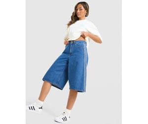 Womens adidas Originals Jorts Denim 3 Stripes - Blu, blu 10