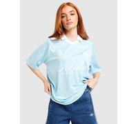 Womens adidas Originals Maglia Script Football Collar - Blu, blu S
