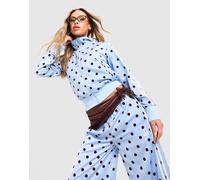 Womens adidas Originals SATIN POLKA DOTS TT Track Top - Blu, blu 2XS