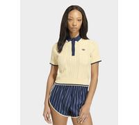 Adidas Originals Cable Knit Cali Short Sleeve Polo Giallo L Donna