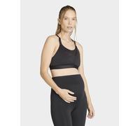 Womens adidas Reggiseno Optime Workout Medium Support Maternity - Nero, nero M