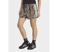 Womens adidas Short In Raso Con Stampa Serpente - Beige, beige XS