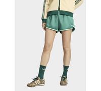 Womens adidas Short Sprinter Satin 3s - Verde, verde L