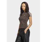 Adidas Originals Snake Print Cali Short Sleeve T-shirt Marrone 2XS Donna