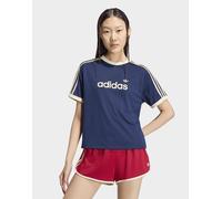 Womens adidas T-shirt Lineare IN Mesh - Blu, blu XL
