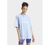 Womens adidas T-shirt Lux Tiro Loose Graphic - Blu, blu L