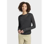 Womens adidas Top Soft Lux Sheer Long-sleeve - Nero, nero XS