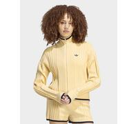 Womens adidas Track Top Cable Knit Firebird - Giallo, giallo 2XS