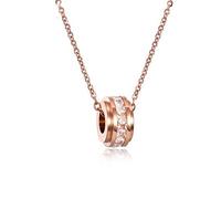 Women's and Girls' Necklace Silver with Zirconia Ring Rose en Y Chain Allergy for Women Girlfriend Daughter