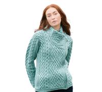 Women's Aran Cable Knit Side Zip Mermaid Cardigan