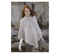 Women's Aran Cable Poncho Parsnip