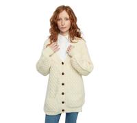 Women's Aran Natural Boyfriend Cardigan