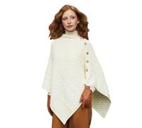 Women's Aran Super Soft Merino Natural Poncho
