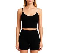 Women's Basic Spaghetti Strap Camisole Top Summer Slim Fit Crop Tank Top Solid Color Sleeveless Undershirt Casual Sexy Crop Top for Daily Wear