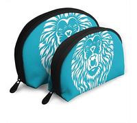 Womens Big Sean Lion King Head Roar 22 Borse cosmetiche da viaggio Impermeabile 2PC Pochette trucco Pochette per cosmetici e articoli da toeletta Organizer Borsa da viaggio portatile Borsa da toilet