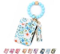 Women's Boho Beaded Wallet, Boho Style Beaded Tassel Keychain Wallet, With Beaded Tassel Decoration (blue)