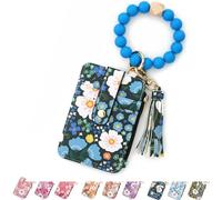 Women's Boho Beaded Wallet, Boho Style Beaded Tassel Keychain Wallet, With Beaded Tassel Decoration (dark blue)