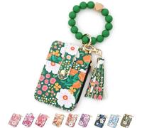 Women's Boho Beaded Wallet, Boho Style Beaded Tassel Keychain Wallet, With Beaded Tassel Decoration (green)