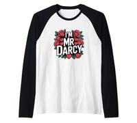 Womens Bookish Valentines Day I'm Mr Darcy Is My Valentine Maglia con Maniche Raglan
