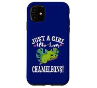 Womens Cartoon Kawaii Just Girl Who Loves Chameleons Lover Custodia per iPhone 11