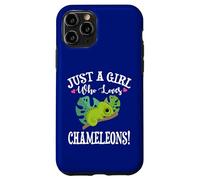 Womens Cartoon Kawaii Just Girl Who Loves Chameleons Lover Custodia per iPhone 11 Pro