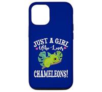 Womens Cartoon Kawaii Just Girl Who Loves Chameleons Lover Custodia per iPhone 12/12 Pro