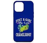 Womens Cartoon Kawaii Just Girl Who Loves Chameleons Lover Custodia per iPhone 12 Pro Max