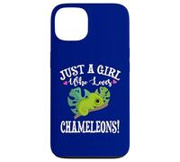 Womens Cartoon Kawaii Just Girl Who Loves Chameleons Lover Custodia per iPhone 13