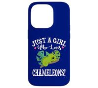 Womens Cartoon Kawaii Just Girl Who Loves Chameleons Lover Custodia per iPhone 14 Pro