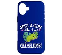 Womens Cartoon Kawaii Just Girl Who Loves Chameleons Lover Custodia per iPhone 16 Plus