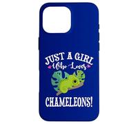 Womens Cartoon Kawaii Just Girl Who Loves Chameleons Lover Custodia per iPhone 16 Pro Max