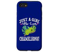 Womens Cartoon Kawaii Just Girl Who Loves Chameleons Lover Custodia per iPhone SE (2020) / 7 / 8