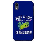 Womens Cartoon Kawaii Just Girl Who Loves Chameleons Lover Custodia per iPhone XR