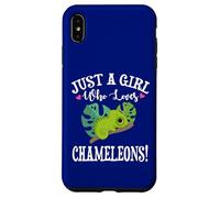 Womens Cartoon Kawaii Just Girl Who Loves Chameleons Lover Custodia per iPhone XS Max