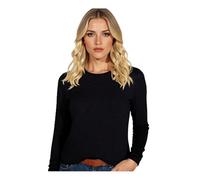 Women's Casual Long Sleeve Crew Neck T-Shirt Solid Color Basic Top Soft Relaxed Fit Pullover Blouse for Daily Wear Spring Fall【