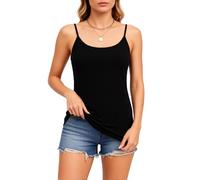 Women's Casual Sleeveless Tank Top Summer Basic Camisole U Neck Spaghetti Strap Loose Fit Lightweight Breathable Blouse for Daily Wear