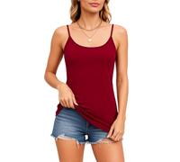 Women's Casual Sleeveless Tank Top Summer Basic Camisole U Neck Spaghetti Strap Loose Fit Lightweight Breathable Blouse for Daily Wear