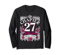 Womens Chapter 27 Fabulous Since 1998 27th Birthday Design Maglia a Manica