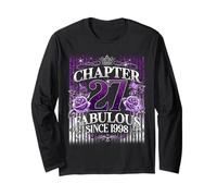 Womens Chapter 27 Fabulous Since 1998 27th Birthday Design Maglia a Manica