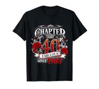 Womens Chapter 40 Fabulous Since 1985 40th Birthday Queen Maglietta