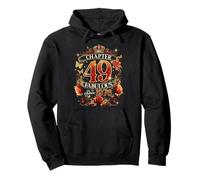 Womens Chapter 49 Fabulous EST 1976 Red Roses 49th Birthday Felpa con Cappuccio