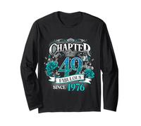 Womens Chapter 49 Fabulous Since 1976 49th Birthday Queen Maglia a Manica