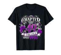 Womens Chapter 49 Fabulous Since 1976 49th Birthday Queen Maglietta