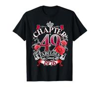 Womens Chapter 49 Fabulous Since 1976 49th Birthday Queen Maglietta