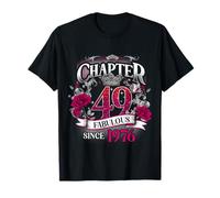 Womens Chapter 49 Fabulous Since 1976 49th Birthday Queen Maglietta