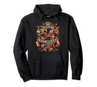 Womens Chapter 54 Fabulous EST 1971 Red Roses 54th Birthday Felpa con Cappuccio